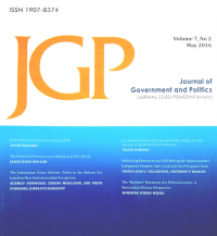 Journal of Government of Politics vol .7 No. 2 tahun 2016