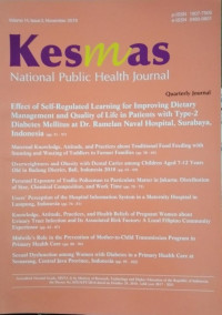 KESMAS(Jurnal Kesehatan Masyarakat Nasional) Vol.14 No.2 November 2019