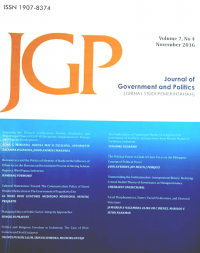 Journal of government and politics Vol. 7 No. 4 tahun 2016