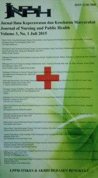 JNPH(Journal Of Nursing and Public Health) Vol.3 No.1  Juli 2015
