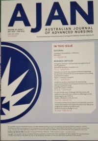 Australian Journal Of Advanced Nursing(AJAN) Vol.39 No.1 2022