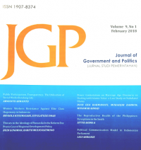 Journal of goverment and politics Vol. 9 No. 1 tahun 2018