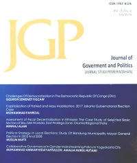 Journal of government and politics Vol 10 No. 2 tahun 2019