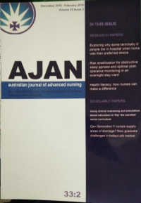 Australian Journal Of Advanced Nursing(AJAN) Vol.33 No.2 2016
