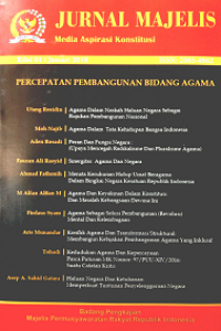 Jurnal majelis (media aspirasi konstitusi) ed.1 tahun 2018