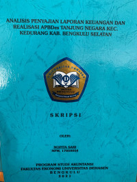 Analisis Penyajian Laporan Keuangan dan Realisasi APBdes Tanjung Negara Kec. Kedurang Kab. Bengkulu Selatan