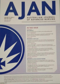 Australian Journal Of Advanced Nursing(AJAN) Vol.37 No.4 2020