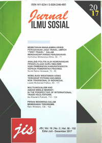 Jurnal Ilmu sosial Vol. 16 No. 2 tahun 2017