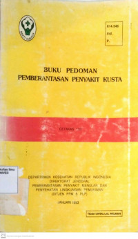 Buku Pedoman Pemberantasan Penyakit Kusta