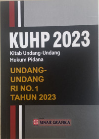 KUHP 2023 Kitab Undang-undang Hukum Pidana