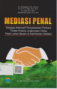 Mediasi Penal: Sebagai Alternatif Penyelesaian Perkara ...