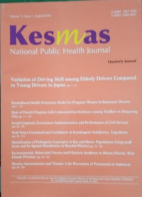 KESMAS(Jurnal Kesehatan Masyarakat Nasional) Vol.11 No.1 Agustus  2016