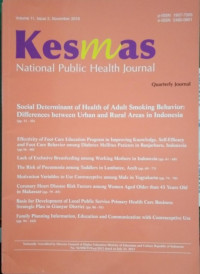 KESMAS(Jurnal Kesehatan Masyarakat Nasional) Vol.11 No.2  November 2016
