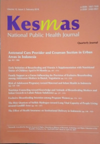 KESMAS(Jurnal Kesehatan Masyarakat Nasional) Vol.12 No.3 Februari 2018