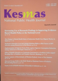 KESMAS(Jurnal Kesehatan Masyarakat Nasional) Vol.12 No.2  November 2017