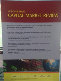 Indonesian Capital market Review vol.V.No.1 Januari 2013
