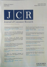 JOURNAL OF CONSUMER RESEARCH