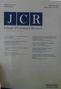 JOURNAL OF CONSUMER RESEARCH  : VOLUME 43 ISSUE 3