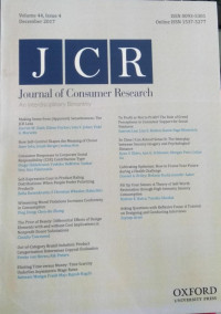 JOURNAL OF CONSUMER RESEARCH : VOLUME 44 ISSUE 4