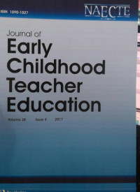 JOURNAL OF EARLY CHILDHOOD TEACHER EDUCATION : VOLUME 38 ISSUE 4