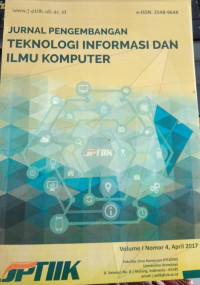 JURNAL PENGEMBANGAN TEKNOLOGI INFORMASI DAN ILMU KOMPUTER : volume 1 no 4