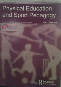 PHYSICAl education and sport pedagogy : volume 21 issue 4