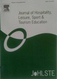 JOURNAL OF HOSPITALITY LEISURE SPORT DAN TOURISM EDUCATION : VOLUME 20