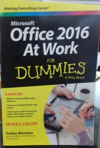 Microsft Office 2016 At Work For Dummies