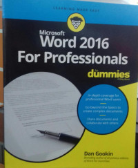 Microsoft Word 2016 For Professionals For Dummies
