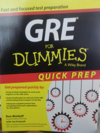 GRE For Dummies : Qick Prep