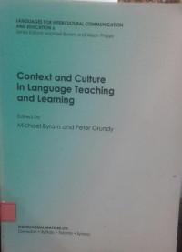 Context And Culture in Language Teaching and Learning