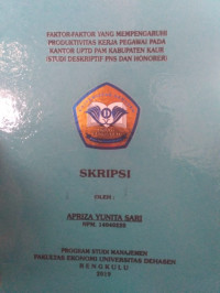 FAKTOR-FAKTOR YANG MEMEPENGARUHI PRODUKTIVITAS KERJA PEGAWAI PADA KANTOR UPTD PAM KABUPATEN KAUR (STUDI DESKRIPTIF PNS DAN HONORER)