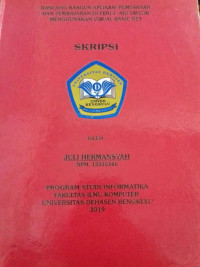 Rancang Bangun Aplikasi Pemesanan Dan Pembayaran Di Feri J. Adi Taylor Menggunakan Visual Basic.Net