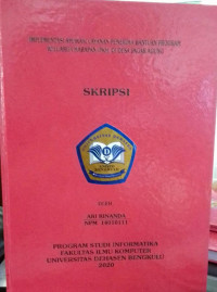 Implementasi Aplikasi Layanan Penerima Bantuan Program Keluarga Harapan(PKH) Didesa Pagar Agung