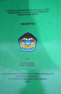 APLIKASI DAUN KELOR (Moringa oleifera) DAN JAMUR SAWIT (Volvariella Volvacea) SEBAGAI BAHAN BAKU ABON