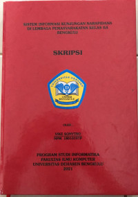 Sistem Informasi Kunjungan Narapidana Di Lembaga Pemasyarakatan Kelas IIA Bengkulu