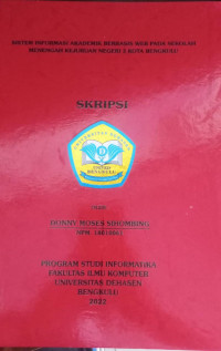 Sistem Informasi Akademik Berbasis Web Pada Sekolah Menengah Kejuruan Negeri 2 Kota Bengkulu