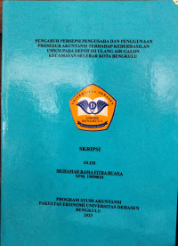 Pengaruh Persepsi Pengusaha Dan Penggunaan Prosedur Akuntansi Terhadap Keberhasilan UMKM Pada Depot Isi Ulang Air Galon Kecamatan Selebar Kota Bengkulu