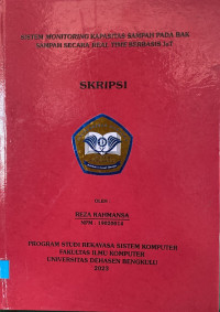 Sistem Monitoring Kapasitas Sampah Pada BAK Sampah Secara Real Time Berbasis IoT