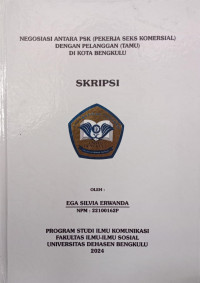 Negosiasi Antara PSK (Pekerja Seks Komersial) Dengan Pelanggan (Tamu) Di Kota Bengkulu