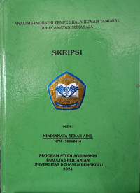 Analisis Industri Tempe Skala Rumah Tanggal Di Kecamatan Sukaraja