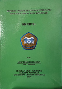 Analisis Faktor Keputusan Pembelian Janji Jiwa Di Kota Bengkulu