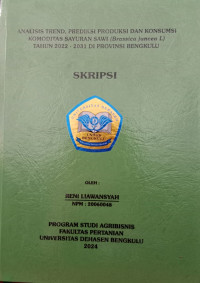 Analisis Trend, Prediksi Produksi  Dan Konsumsi Komoditas Sayuran Sawi (Brassica Juncea L) Tahun 2022-2031 Di Provinsi Bengkulu