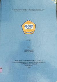 Analisis Keterampilan Blocking Pemain Bola Voli Pada Club Bola Voli Desa Arga Jaya