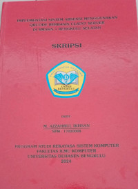 Implementasi Sistem Absensi Menggunakan Qrcode Berbasis Client Server Di SMAKN 1 Bengkulu Selatan