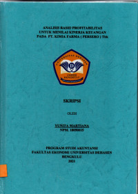 Analisis Rasio Profitabilitas Untuk Menilai Kinerja Keuangan Pada PT.Kimia Farma( Persero Tbk