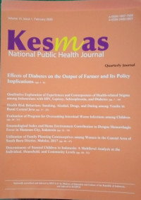 KESMAS(Jurnal Kesehatan Masyarakat Nasional) Vol.15 No.1 Februari 2020