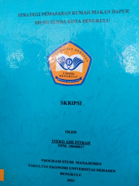 Image of Strategi Pemasaran Rumah Makan Dapur Riung Sunda Kota Bengkulu